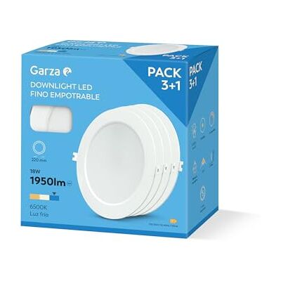 Garza Downlight LED Empotrable Circular Extraplano Ojo de Buey, 6500K Luz Fría, 1950lm, 30.000h, IP20, Blanco o Níquel, Ahorro Energético 80% Garza Downlight LED Empotrable Circular Extraplano Ojo de Buey, 6500K Luz Fría, 1950lm, 30.000h, IP20, Blanco o Níquel, Ahorro Energético 80%
