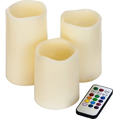 Desconocido B and b Set velas led marfil cilindricas con mando Desconocido B and b Set velas led marfil cilindricas con mando