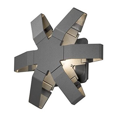 Konstsmide Gnosjö A Lámpara de pared exterior, aluminio, antracita, 10 x 25 x 23,5 cm Konstsmide Gnosjö A Lámpara de pared exterior, aluminio, antracita, 10 x 25 x 23,5 cm