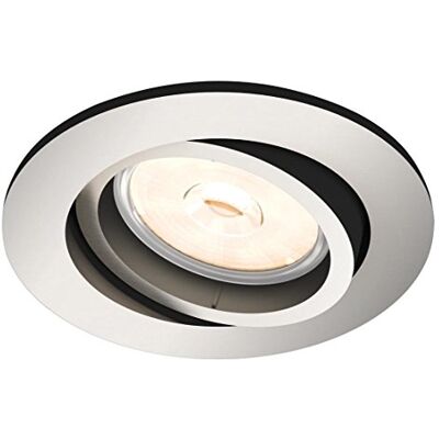 Philips myLiving Donegal lámpara empotrable GU10, luz Blanca cálida, iluminación interior, 5.5 W, cromada mate Philips myLiving Donegal lámpara empotrable GU10, luz Blanca cálida, iluminación interior, 5.5 W, cromada mate