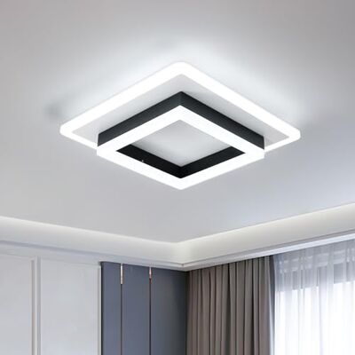 DELIPOP Lámpara de Techo Moderna Cuadrada, 30W 3375LM Plafón LED Techo 6500K, Luz de Techo Acrílico 30cm para Salón Dormitorio Cocina Pasillo DELIPOP Lámpara de Techo Moderna Cuadrada, 30W 3375LM Plafón LED Techo 6500K, Luz de Techo Acrílico 30cm para Salón Dormitorio Cocina Pasillo