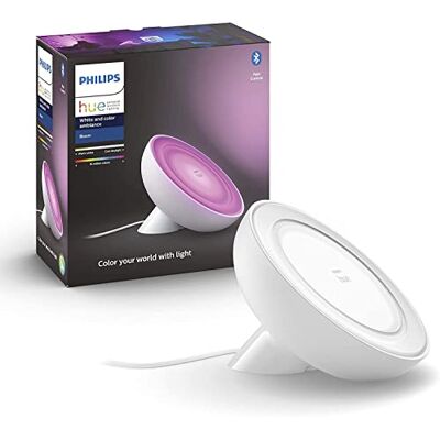 Philips – Lámpara inteligente Hue Bloom, Lámpara de Mesa LED Inteligente, Luz Blanca y de Colores, Compatible con Alexa y Google Home, Color Blanco Philips – Lámpara inteligente Hue Bloom, Lámpara de Mesa LED Inteligente, Luz Blanca y de Colores, Compatible con Alexa y Google Home, Color Blanco