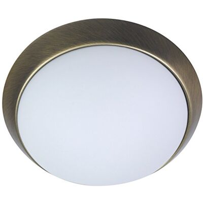 Niermann Standby a + + to E, Plafón – Anillo decorativo latón envejecido, Opal Mate, cristal y metal, opal matt, 50 x 50 x 13 cm Niermann Standby a + + to E, Plafón – Anillo decorativo latón envejecido, Opal Mate, cristal y metal, opal matt, 50 x 50 x 13 cm