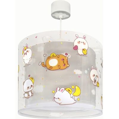 Dalber Lámpara Infantil De Techo Colgante Kawaii Friends Gris animalitos, , E27 Dalber Lámpara Infantil De Techo Colgante Kawaii Friends Gris animalitos, , E27