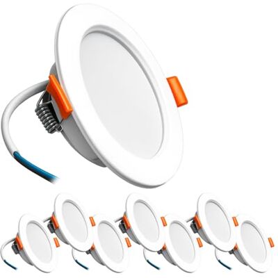 LED ATOMANT 8x Downlight LED Empotrable Corte 75-90mm 4W Color Luz Fria Diametro 95mm, Color Blanco Frio 6500K, 200 Lumenes, Conexion directa a 220V LED ATOMANT 8x Downlight LED Empotrable Corte 75-90mm 4W Color Luz Fria Diametro 95mm, Color Blanco Frio 6500K, 200 Lumenes, Conexion directa a 220V