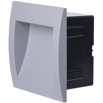 EMOS , lámpara LED empotrable de orientación 140 × 140, 3 W Blanco Cálido IP54, aluminio, Grey, 15 x 8,5 cm EMOS , lámpara LED empotrable de orientación 140 × 140, 3 W Blanco Cálido IP54, aluminio, Grey, 15 x 8,5 cm