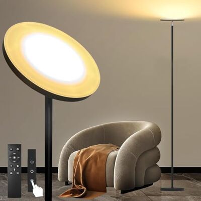 wonderlamp Lámpara de pie LED Niela CCT Dim (24W). Luz regulable, control táctil. wonderlamp Lámpara de pie LED Niela CCT Dim (24W). Luz regulable, control táctil.