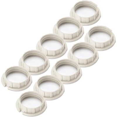 Orion 10 anillos de rosca para portalámparas G9, pantallas de lámpara, 20 mm, de PVC, resistente al calor, luz blanca Orion 10 anillos de rosca para portalámparas G9, pantallas de lámpara, 20 mm, de PVC, resistente al calor, luz blanca