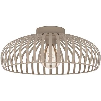 Eglo Lámpara de techo Mogano 3, para salón y dormitorio, metal beige, casquillo E27, diámetro 43 cm Eglo Lámpara de techo Mogano 3, para salón y dormitorio, metal beige, casquillo E27, diámetro 43 cm