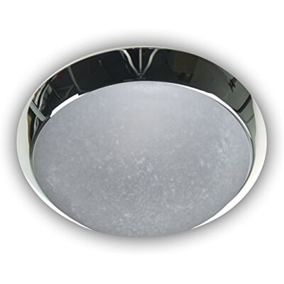 Niermann Standby a + + to E, Plafón – Anillo decorativo cromo, HF Sensor, cristal y metal, pergament, 40 x 40 x 13 cm Niermann Standby a + + to E, Plafón – Anillo decorativo cromo, HF Sensor, cristal y metal, pergament, 40 x 40 x 13 cm