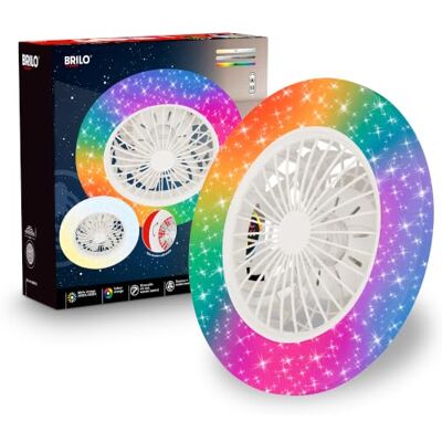 B.K.LICHT - Ventilador de Techo - Blanco - Ø48,5 x 14 cm B.K.LICHT - Ventilador de Techo - Blanco - Ø48,5 x 14 cm