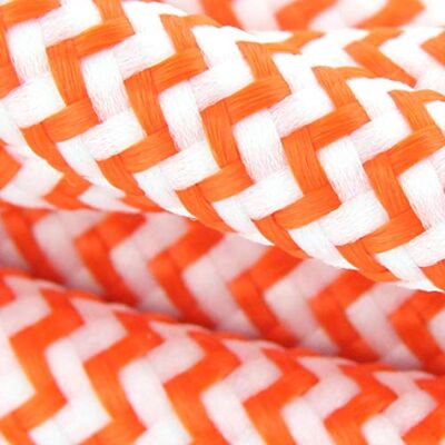 CHACON Cordón de Seda Zigzag, 3 m, Naranja/Blanco CHACON Cordón de Seda Zigzag, 3 m, Naranja/Blanco