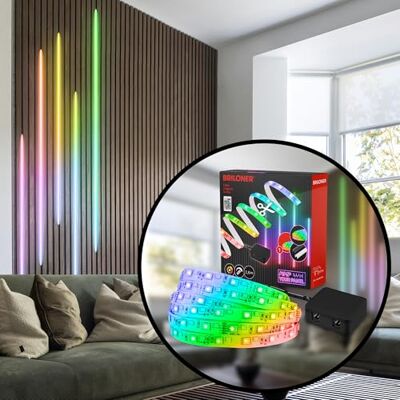 Briloner Tira LED RGB/W - Interior 2,6m - Luces blancas Briloner Tira LED RGB/W - Interior 2,6m - Luces blancas