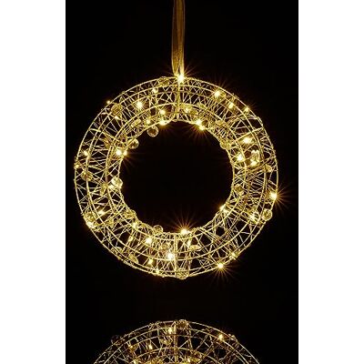 Relaxdays Corona Luces LED, Decoración Ventana Colgante, Ø 25 cm, Lámpara Fairy Lights, A Pilas, Interiores, Plateado Relaxdays Corona Luces LED, Decoración Ventana Colgante, Ø 25 cm, Lámpara Fairy Lights, A Pilas, Interiores, Plateado