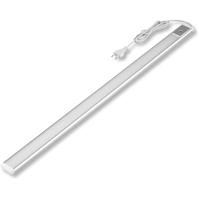 REV Lámpara LED de aluminio para cocina, 90 cm, 10 W, 850 lm, 3000 K, color plateado REV Lámpara LED de aluminio para cocina, 90 cm, 10 W, 850 lm, 3000 K, color plateado