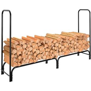 BAKAJI Soporte para leña con estructura tubular de metal, para interior y exterior, leñera, casa o jardín, para chimenea, chimenea, estufa, diseño moderno (200 x 36 x 115 cm) BAKAJI Soporte para leña con estructura tubular de metal, para interior y exterior, leñera, casa o jardín, para chimenea, chimenea, estufa, diseño moderno (200 x 36 x 115 cm)