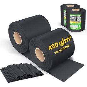 VOUNOT ® Tiras de Pantalla de Privacidad de PVC 450g/m², Cinta de Protección Visual Impermeable Antiviento Rollo de Valla Protectora Opaca de Cercas 140mx19cm con Clips para Jardín Balcón Terraza Negro VOUNOT ® Tiras de Pantalla de Privacidad de PVC 450g/m², Cinta de Protección Visual Impermeable Antiviento Rollo de Valla Protectora Opaca de Cercas 140mx19cm con Clips para Jardín Balcón Terraza Negro