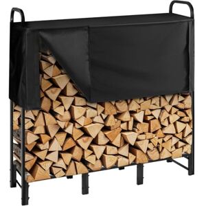 VEVOR Estante de Almacenamiento de Leña 122 x 32 x 118 cm Marco de Metal con Recubrimiento en Polvo con Media Cubierta Soporte de Leña Carga de 181,4 kg para Chimenea, Terraza, Patio, Jardín, Negro VEVOR Estante de Almacenamiento de Leña 122 x 32 x 118 cm Marco de Metal con Recubrimiento en Polvo con Media Cubierta Soporte de Leña Carga de 181,4 kg para Chimenea, Terraza, Patio, Jardín, Negro