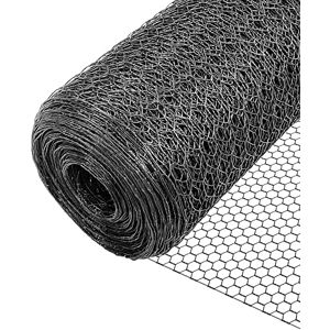 VOUNOT ® Red Alambre Hexagonal, Rollo Malla Metalica, Tamaño de Malla 25mm, 100 cm (H) x 50 m (L), Revestimiento de PVC, Gris VOUNOT ® Red Alambre Hexagonal, Rollo Malla Metalica, Tamaño de Malla 25mm, 100 cm (H) x 50 m (L), Revestimiento de PVC, Gris