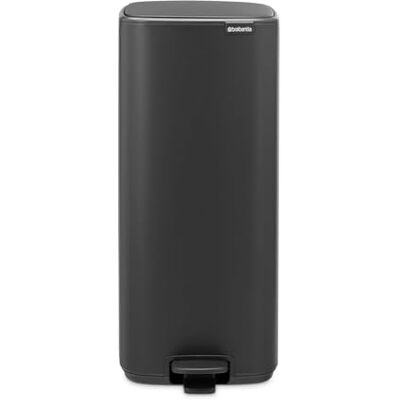 Brabantia Bo Pedal Cubo de basura 30L (gris mineral infinito), papelera cocina con diseño compacto y sistema de apertura con pedal, cubo basura reciclaje con cubo extraíble, incluye bolsas PerfectFit Brabantia Bo Pedal Cubo de basura 30L (gris mineral infinito), papelera cocina con diseño compacto y sistema de apertura con pedal, cubo basura reciclaje con cubo extraíble, incluye bolsas PerfectFit