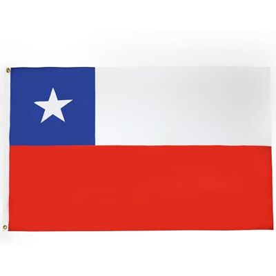 AZ FLAG Bandera Chile 150x90 cm Chilena Poliéster Ligero 2 Ojales AZ FLAG Bandera Chile 150x90 cm Chilena Poliéster Ligero 2 Ojales