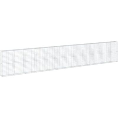 Cesta de gaviones de hierro galvanizado 1200x50x200cm vidaXL Cesta de gaviones de hierro galvanizado 1200x50x200cm vidaXL