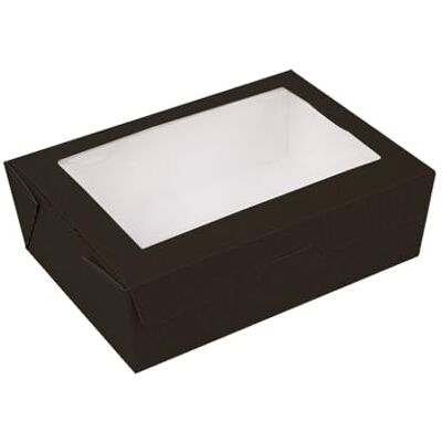 Garcia de Pou García de Pou 50 Unidades Cajas Con Ventana 'Thepack' 1000 Ml 230 G/M2 + Opp 12X17X5,5 Cm Negro Cartón Ondulado Nano-Micro Garcia de Pou García de Pou 50 Unidades Cajas Con Ventana 'Thepack' 1000 Ml 230 G/M2 + Opp 12X17X5,5 Cm Negro Cartón Ondulado Nano-Micro