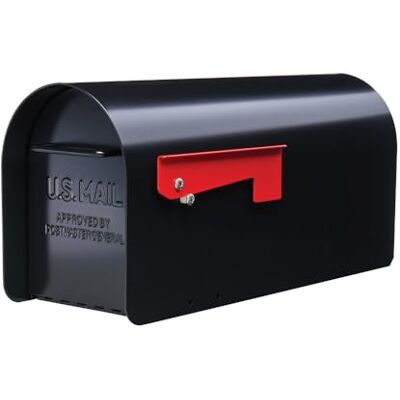 ARCHITECTURAL MAILBOXES Ironside Buzón de Acero galvanizado, Color Negro ARCHITECTURAL MAILBOXES Ironside Buzón de Acero galvanizado, Color Negro