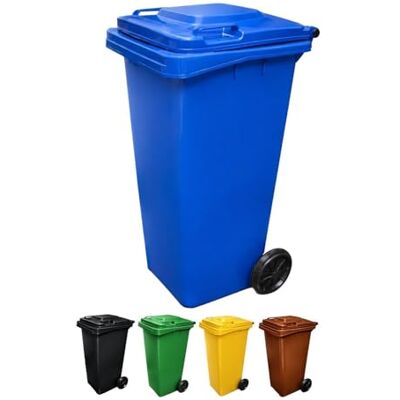 JARDIN202 - JARDIN202 - Azul - 120L - Cubo de basura JARDIN202 - JARDIN202 - Azul - 120L - Cubo de basura