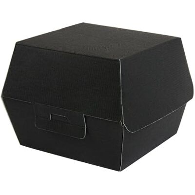 Garcia de Pou 50 Unidades Conchas Hamburguesa 'Thepack' 230 G/M2 13X12,5X9 Cm (M) Negro Cartón Ondulado Nano-Micro Garcia de Pou 50 Unidades Conchas Hamburguesa 'Thepack' 230 G/M2 13X12,5X9 Cm (M) Negro Cartón Ondulado Nano-Micro