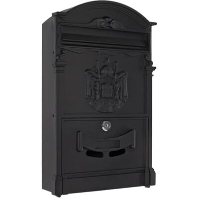 Rottner Buzón Ashford de , Color Negro, Cerradura de cilindro con 2 llaves, Fabricado en aluminio, An x Al 260x410 mm, Tarjetero y ventanita de visualización en la puerta. Kit de fijación incluido. Rottner Buzón Ashford de , Color Negro, Cerradura de cilindro con 2 llaves, Fabricado en aluminio, An x Al 260x410 mm, Tarjetero y ventanita de visualización en la puerta. Kit de fijación incluido.