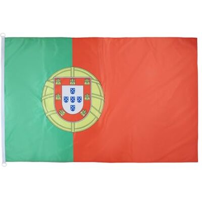 AZ FLAG Bandera Portugal 150x90 cm Portuguesa Poliéster Malla 2 Ojales AZ FLAG Bandera Portugal 150x90 cm Portuguesa Poliéster Malla 2 Ojales
