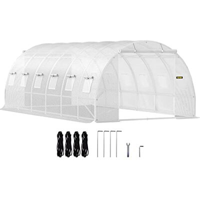 VEVOR Invernadero de Túnel 6,1 x 3 x 2,1 m Invernadero de Jardín Tipo Túnel con 12 Ventanas y 2 Puertas Marco de Acero Invernadero Caseta de Jardín Huerto Blanco para Cultivo de Plantas Flores Verdura VEVOR Invernadero de Túnel 6,1 x 3 x 2,1 m Invernadero de Jardín Tipo Túnel con 12 Ventanas y 2 Puertas Marco de Acero Invernadero Caseta de Jardín Huerto Blanco para Cultivo de Plantas Flores Verdura