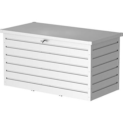 Duramax Caja de cojín de Metal Paladio y Banco 2.0 (1043L) con Cilindro hidráulico de Gas y Mango con Cerradura Caja Plateada Duramax Caja de cojín de Metal Paladio y Banco 2.0 (1043L) con Cilindro hidráulico de Gas y Mango con Cerradura Caja Plateada