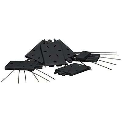 Windhager Sistema Defensa Pigeon Defence Flexi Click System, Juego de Picos de Palomas en Tiras de PVC Puntas de Acero Inoxidable, 100 cm, 36 Piezas, , ennegrecer, MAX Windhager Sistema Defensa Pigeon Defence Flexi Click System, Juego de Picos de Palomas en Tiras de PVC Puntas de Acero Inoxidable, 100 cm, 36 Piezas, , ennegrecer, MAX