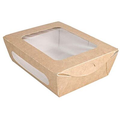 Garcia de Pou García de Pou 50 unidades Cajas Para Ensalada Con Ventana 700 Ml 391 G M2 Pe 16X12X5 Cm Marrón Cartoncillo Garcia de Pou García de Pou 50 unidades Cajas Para Ensalada Con Ventana 700 Ml 391 G M2 Pe 16X12X5 Cm Marrón Cartoncillo