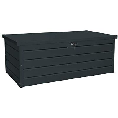 Duramax Caja de cojín de Metal Paladio y Banco pequeño (710 L) con Cilindro hidráulico de Gas y Mango con Cerradura – Caja Antracita Duramax Caja de cojín de Metal Paladio y Banco pequeño (710 L) con Cilindro hidráulico de Gas y Mango con Cerradura – Caja Antracita