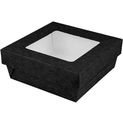 Garcia de Pou García de Pou 25 Unidades Cajitas+Tapas Con Ventana 'Thepack' 500 Ml 230 G/M2 + Opp 12X12X5 Cm Negro Cartón Ondulado Nano-Micro Garcia de Pou García de Pou 25 Unidades Cajitas+Tapas Con Ventana 'Thepack' 500 Ml 230 G/M2 + Opp 12X12X5 Cm Negro Cartón Ondulado Nano-Micro
