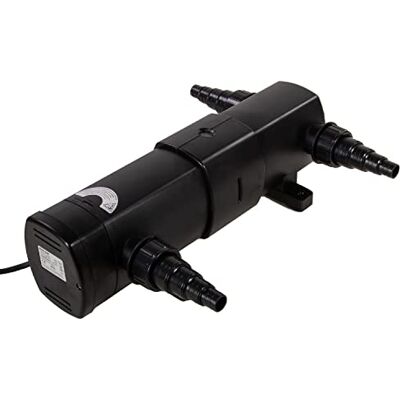 AquaForte GUV-224 UV-C, Estanque máx. 35 m³, caudal máximo 4,5 m³/Hora, 24 W, Carcasa con Conector de Bloqueo rápido, 3 boquillas de 20/25/32/40 mm y Vidrio de visión UV, Interior en Forma de Helix AquaForte GUV-224 UV-C, Estanque máx. 35 m³, caudal máximo 4,5 m³/Hora, 24 W, Carcasa con Conector de Bloqueo rápido, 3 boquillas de 20/25/32/40 mm y Vidrio de visión UV, Interior en Forma de Helix