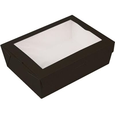 Garcia de Pou García de Pou 25 Unidades Cajas Con Ventana 'Thepack' 1980 Ml 230 G/M2 + Opp 19,8X14X6,4 Cm Negro Cartón Ondulado Nano-Micro Garcia de Pou García de Pou 25 Unidades Cajas Con Ventana 'Thepack' 1980 Ml 230 G/M2 + Opp 19,8X14X6,4 Cm Negro Cartón Ondulado Nano-Micro