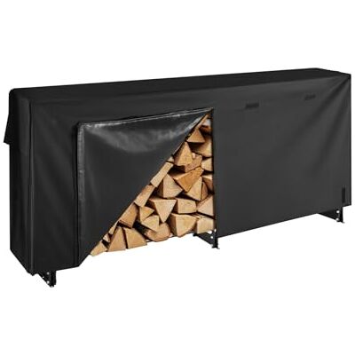 VEVOR Estante de Almacenamiento de Leña 257x36x117 cm Marco de Metal con Recubrimiento en Polvo Soporte de Leña con Cubierta para Exterior Carga de 299,4 kg para Chimenea, Terraza, Jardín, Negro VEVOR Estante de Almacenamiento de Leña 257x36x117 cm Marco de Metal con Recubrimiento en Polvo Soporte de Leña con Cubierta para Exterior Carga de 299,4 kg para Chimenea, Terraza, Jardín, Negro