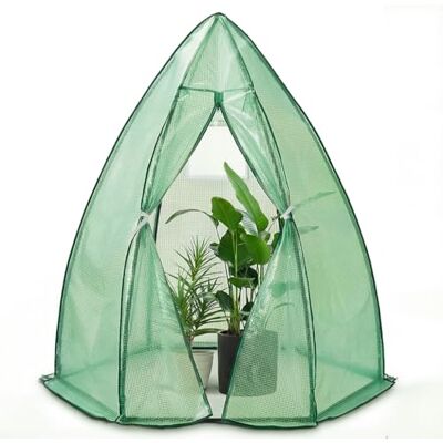 VOUNOT ® Invernadero Forma de Cúpula Invernadero Jardín para Verduras y Flores, Cubierta PE Impermeable 135g/m² Estructura Metal, Invernadero Domo con Puerta de Cremallera Ventana, 160x160x180cm Verde VOUNOT ® Invernadero Forma de Cúpula Invernadero Jardín para Verduras y Flores, Cubierta PE Impermeable 135g/m² Estructura Metal, Invernadero Domo con Puerta de Cremallera Ventana, 160x160x180cm Verde