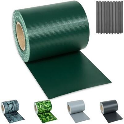tectake ® Rollo Aislamiento Aislante PVC 19 cm de Alto, Protección UV, Privacidad, 30 Clips de Sujeción, Malla Sombreo, Ocultacion Jardin Exterior, Valla Jardin Exterior 70 m Verde tectake ® Rollo Aislamiento Aislante PVC 19 cm de Alto, Protección UV, Privacidad, 30 Clips de Sujeción, Malla Sombreo, Ocultacion Jardin Exterior, Valla Jardin Exterior 70 m Verde