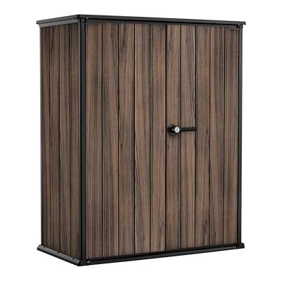 Keter Rosewood Cobertizo vertical de jardín Exterior, 1400L, Color Marrón, Efecto madera, 170,4 x 140 x 73,6 cm Keter Rosewood Cobertizo vertical de jardín Exterior, 1400L, Color Marrón, Efecto madera, 170,4 x 140 x 73,6 cm