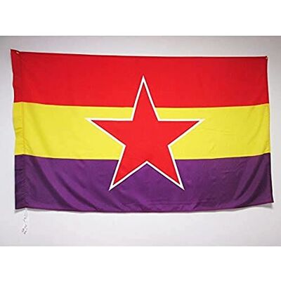 AZ FLAG Bandera España Republicana Estrella del Ejército Popular 150x90 cm Uso interior y exterior Enseña española costuras dobles y bordes reforzados con funda para mástil poliéster 100D AZ FLAG Bandera España Republicana Estrella del Ejército Popular 150x90 cm Uso interior y exterior Enseña española costuras dobles y bordes reforzados con funda para mástil poliéster 100D