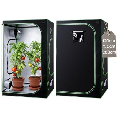VEVOR Armario de Cultivo Interior 120x120x200 cm, Carpa de Cultivo con Ventana de Observación, Bandeja de Suelo y Cremallera, Mylar 600D de Alta Reflectancia, Tienda para Plantas, Flores, Verduras VEVOR Armario de Cultivo Interior 120x120x200 cm, Carpa de Cultivo con Ventana de Observación, Bandeja de Suelo y Cremallera, Mylar 600D de Alta Reflectancia, Tienda para Plantas, Flores, Verduras