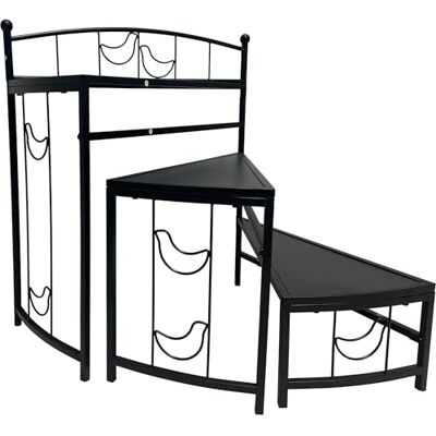 dobar Escalera de Flores de Metal con 3 Niveles, estantería para Plantas de Acero con Recubrimiento en Polvo, Soporte para Flores con amplias estantes, para Interiores y Exteriores, 60 x 30 x 65 cm dobar Escalera de Flores de Metal con 3 Niveles, estantería para Plantas de Acero con Recubrimiento en Polvo, Soporte para Flores con amplias estantes, para Interiores y Exteriores, 60 x 30 x 65 cm