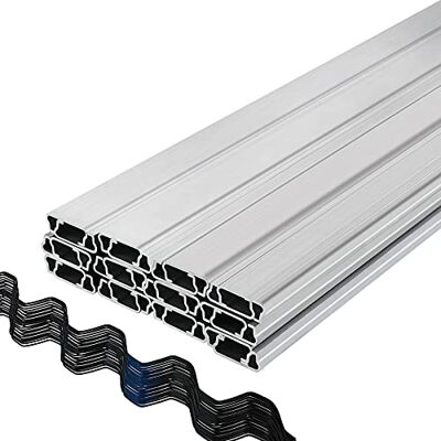 VEVOR Canal de Bloqueo de Aleación de Aluminio Alambre de Resorte de PE y Hierro para Invernadero 40 Combos Perfil Sujetador 2 m Perfil de Aluminio para Partición de Invernaderos Canal en Forma de U VEVOR Canal de Bloqueo de Aleación de Aluminio Alambre de Resorte de PE y Hierro para Invernadero 40 Combos Perfil Sujetador 2 m Perfil de Aluminio para Partición de Invernaderos Canal en Forma de U