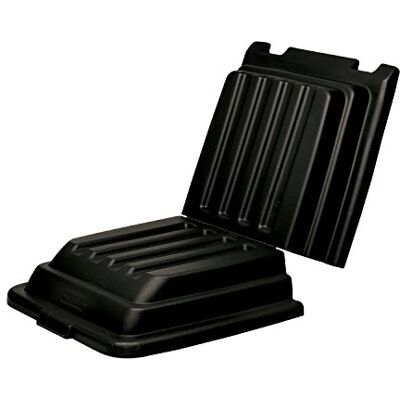 Rubbermaid Commercial Products Commercial Tapa para carretilla inclinable (0,263 L), color negro Rubbermaid Commercial Products Commercial Tapa para carretilla inclinable (0,263 L), color negro