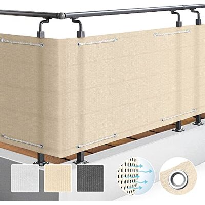 Sol Royal Privacidad Balcón Pantallas Protectoras 90x500 cm Crema SolVision HB – HDPE Cubierta Malla Protección UV Visual Opaca 160 g/m² Resistente a la Intemperie con Ojales & Cuerdas Sol Royal Privacidad Balcón Pantallas Protectoras 90x500 cm Crema SolVision HB – HDPE Cubierta Malla Protección UV Visual Opaca 160 g/m² Resistente a la Intemperie con Ojales & Cuerdas